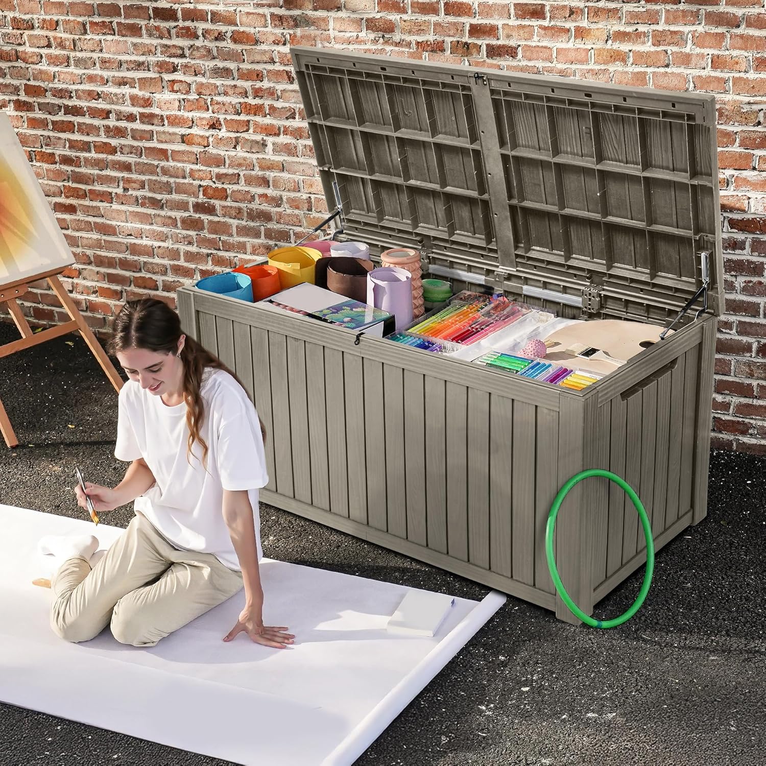 220 Gallon Extra-Large Patio D - Garden Storage Box ulasan dan harga