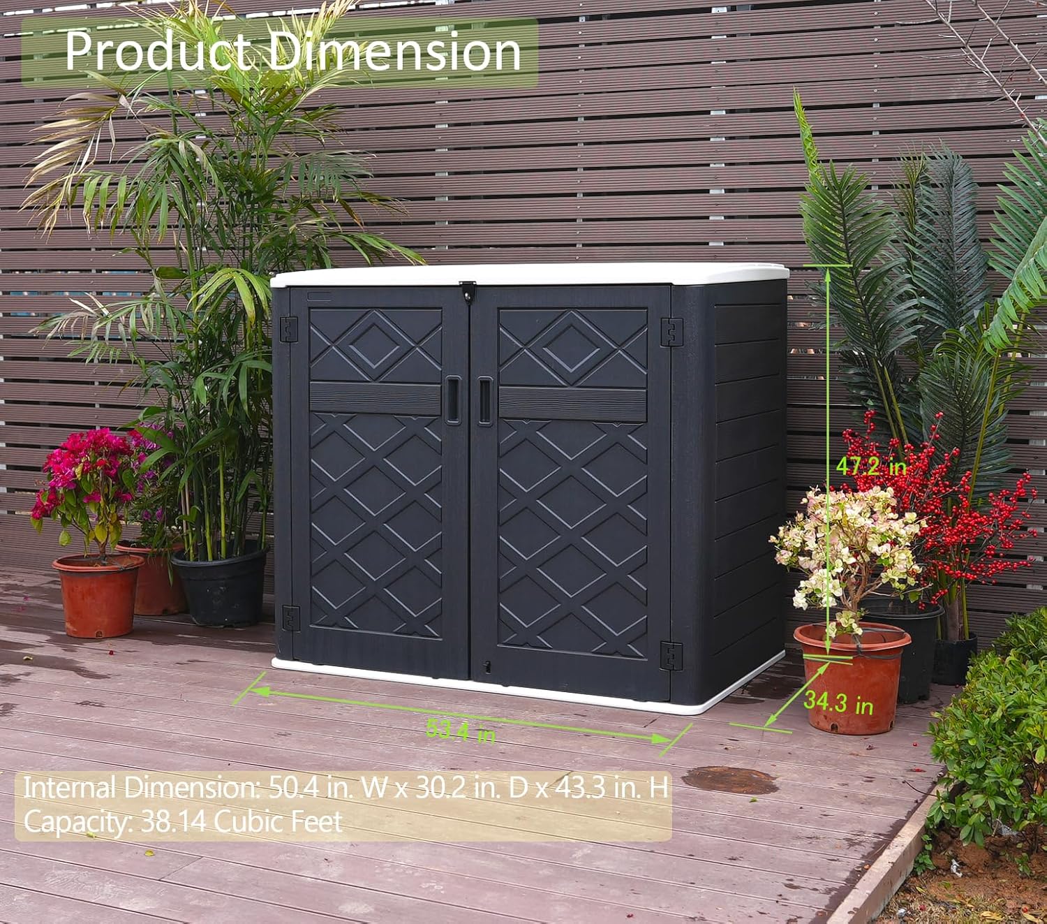 Weather-Resistant Horizontal O - Garden Storage Box ulasan dan harga