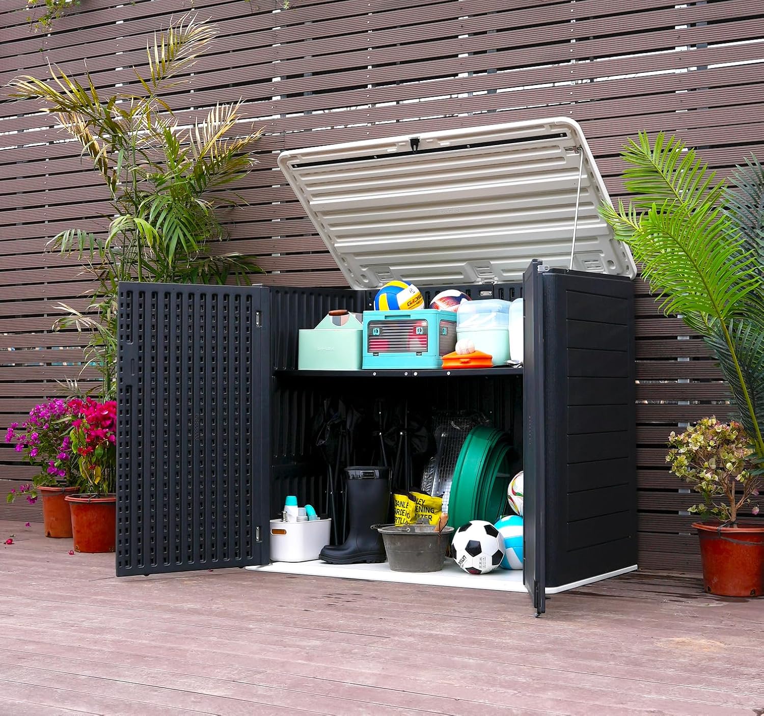 Weather-Resistant Horizontal O - Garden Storage Box ulasan dan harga