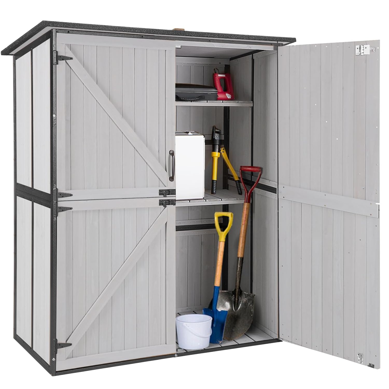 Outdoor Cabinet Storage Shed w - Outdoor Furniture Metal ulasan dan harga