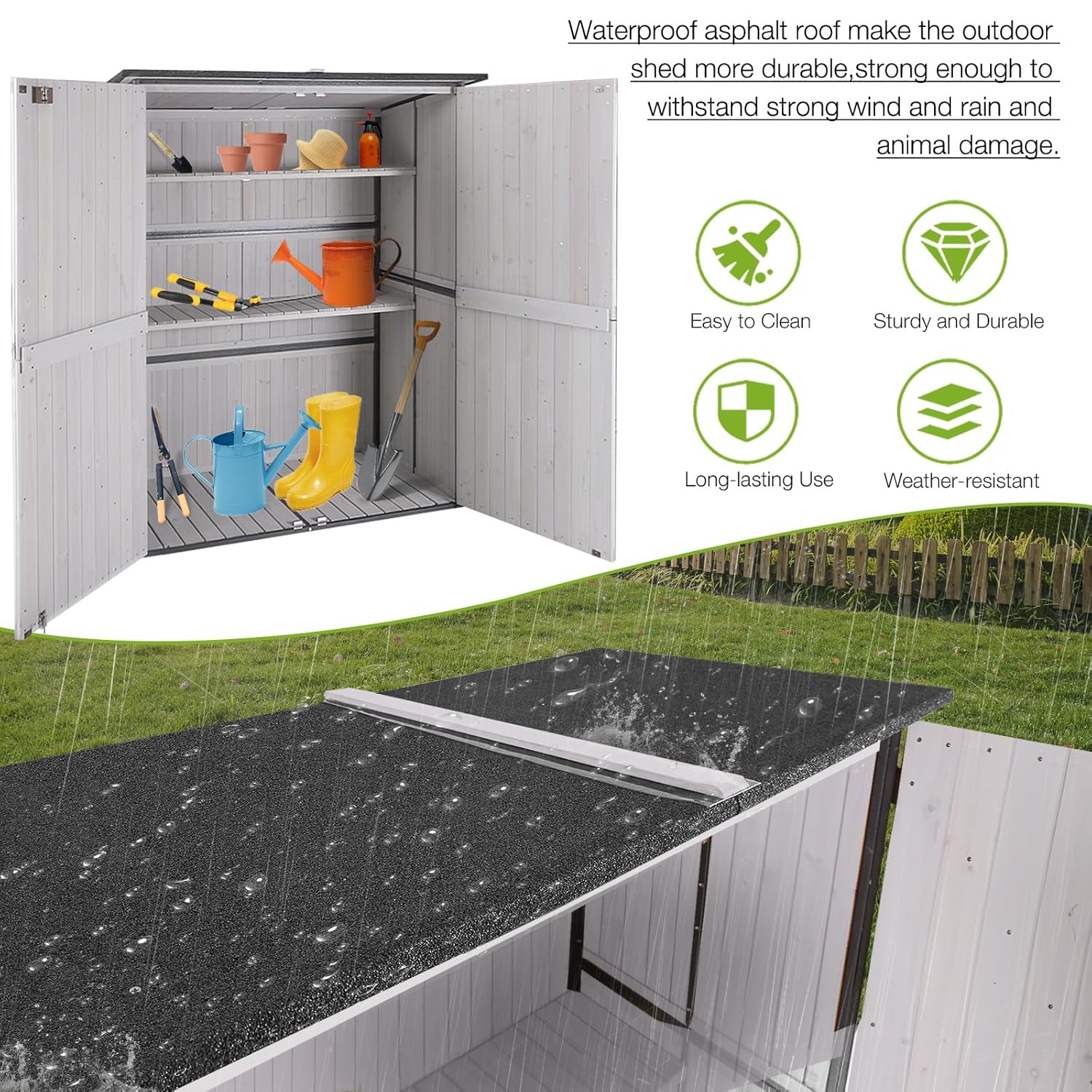 Outdoor Cabinet Storage Shed w - Outdoor Furniture Metal ulasan dan harga