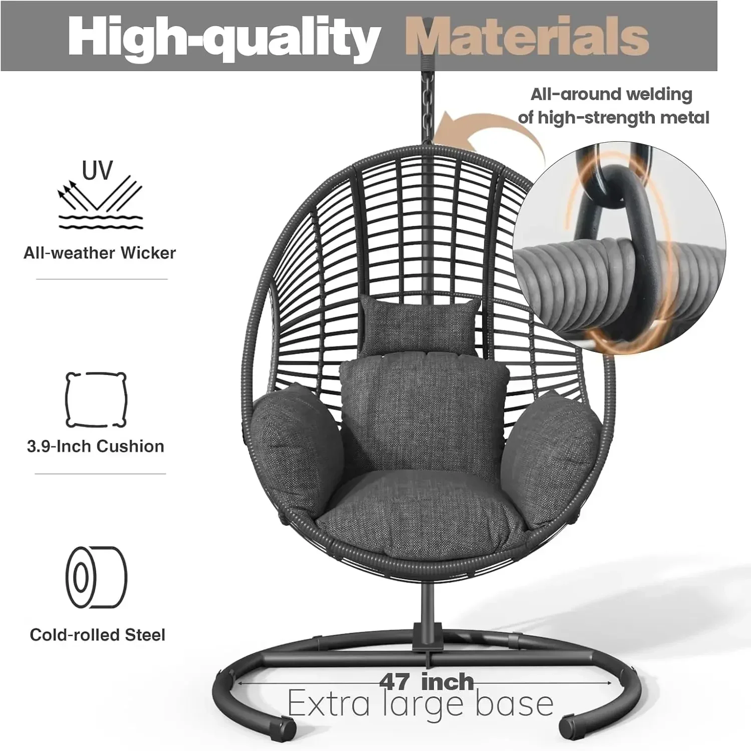 （XMSJ-Hot）Oversized Hanging Eg - Hanging Egg Chair ulasan dan harga