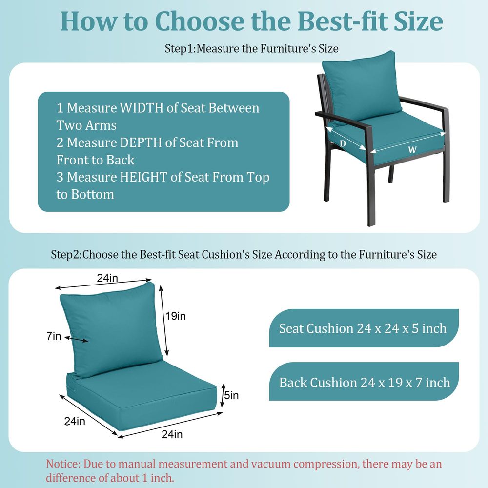 Chair Cushion, 24 x 24 Inch Wa - Outdoor Furniture Cushions 24 X 24 ulasan dan harga