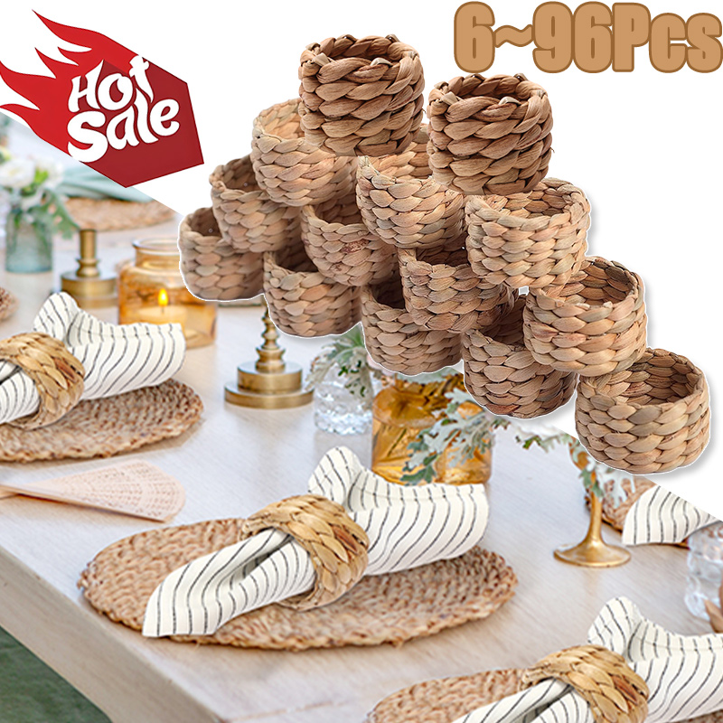 6/96Pcs Woven Handmade Napkin  - Outdoor Furniture Sale ulasan dan harga
