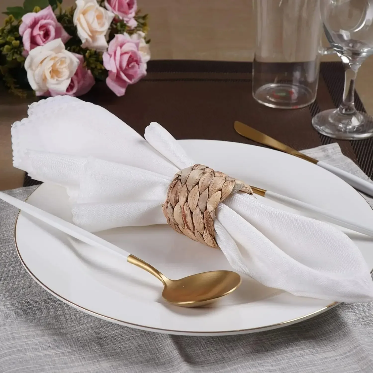 6/96Pcs Woven Handmade Napkin  - Outdoor Furniture Sale ulasan dan harga