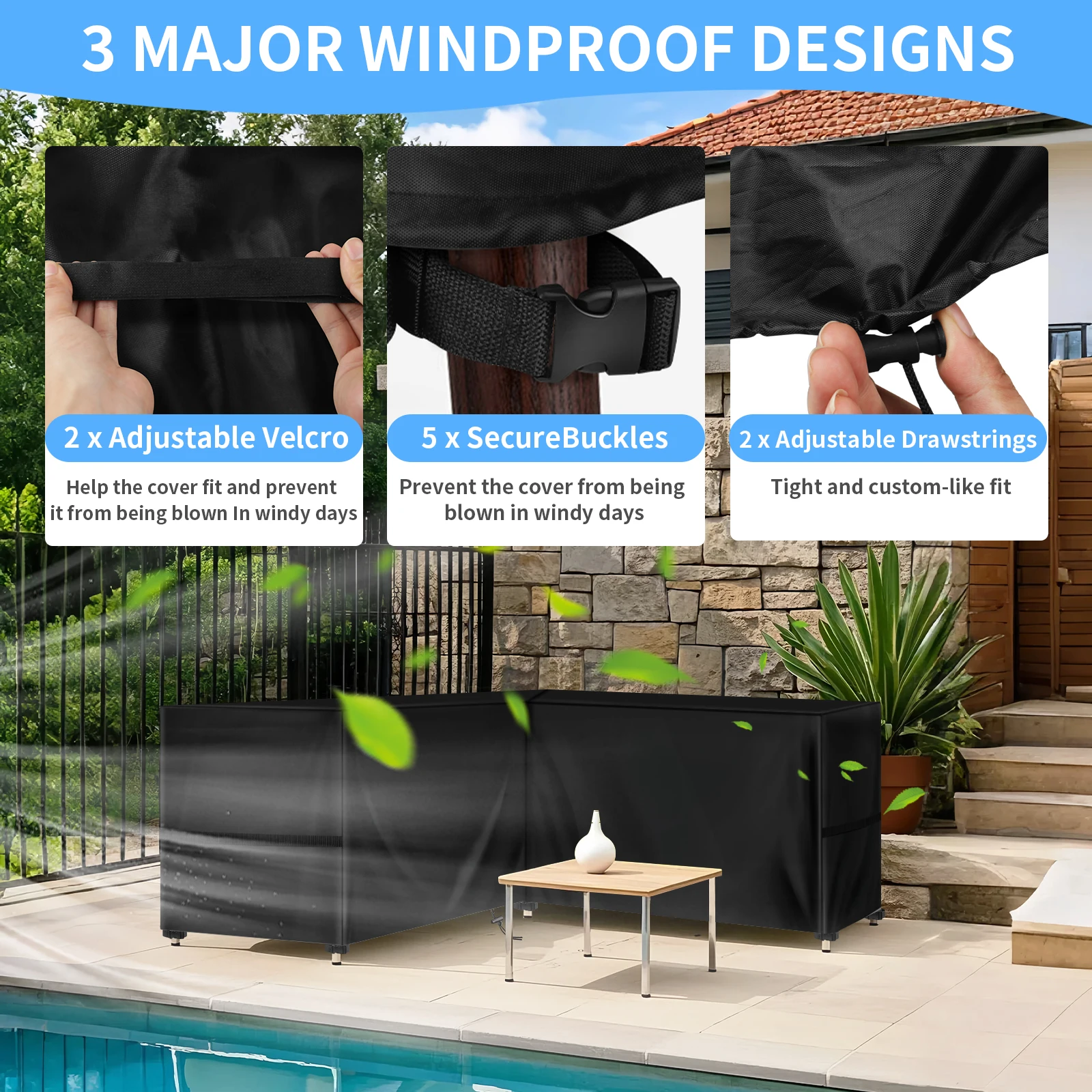 L Shape Furniture Waterproof C - Outdoor Furniture Fabric Waterproof ulasan dan harga