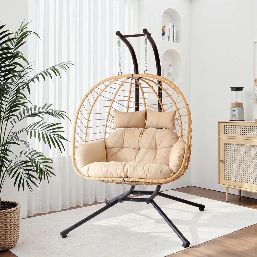 Patio Wicker Hanging Swing Egg - Hanging Egg Chair ulasan dan harga