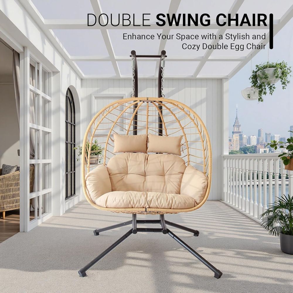 Patio Wicker Hanging Swing Egg - Hanging Egg Chair ulasan dan harga