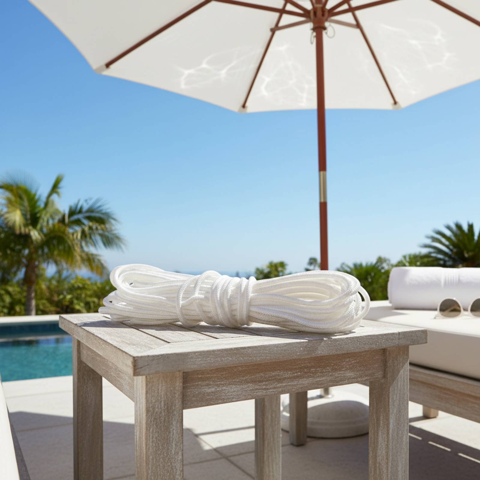 Roman Umbrella Pull Rope Wear- - Outdoor Furniture Patio ulasan dan harga