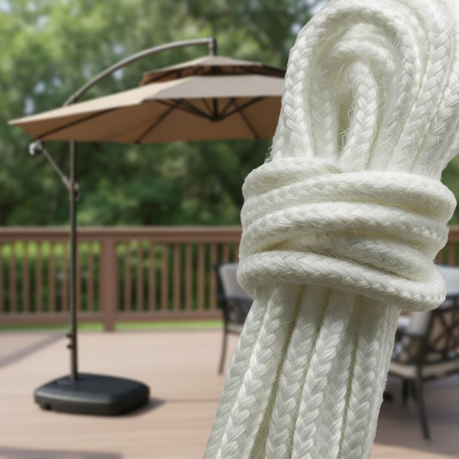Roman Umbrella Pull Rope Wear- - Outdoor Furniture Patio ulasan dan harga