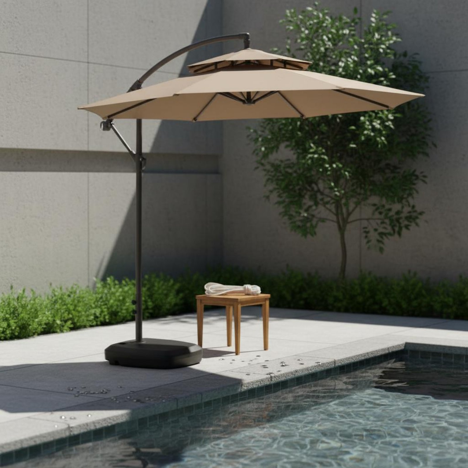 Roman Umbrella Pull Rope Wear- - Outdoor Furniture Patio ulasan dan harga