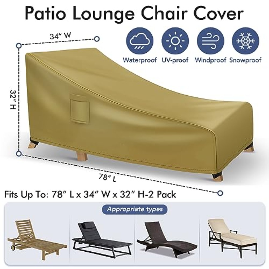 Chaise Lounge Covers Outdoor W - Outdoor Furniture Patio ulasan dan harga